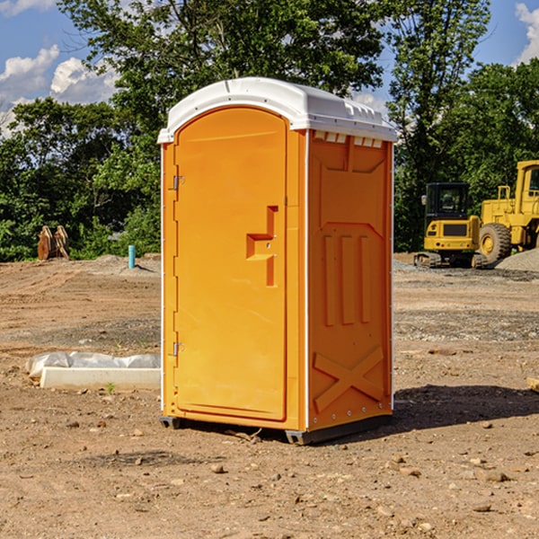 how often are the portable restrooms cleaned and serviced during a rental period in Henriette Minnesota